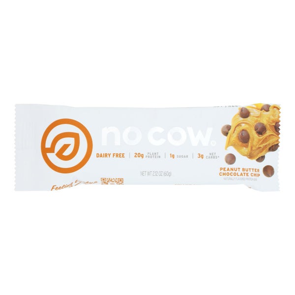 12-PACK OF Bar Portable Chocolate Chip No Cow Bar 2.12 oz