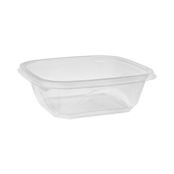 300-PACK OF Bowl Plastic Eco-Friendly Pactiv Corp. EarthChoice 32 oz. Square Recycled Plastic Bowl - Clear, 300 Count - Durable and Leak Resistant