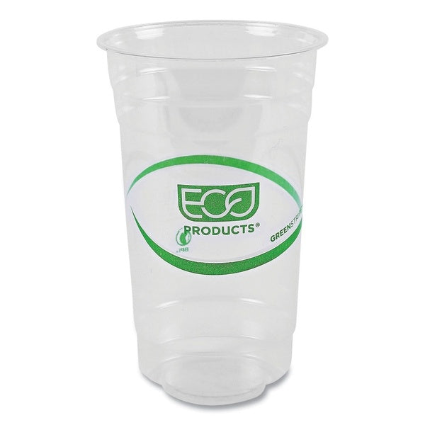 1000-PACK OF Cup Cold Eco-Products EP-CC24-GS 24 oz Greenstripe Compostable Cold Cups - 1000 Count for Sustainable Beverage Service