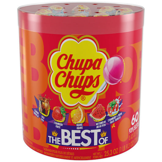 480-PACK OF Best Of Lollipops Drum Chupa Chups, 8 - 60 - 0.42 Oz