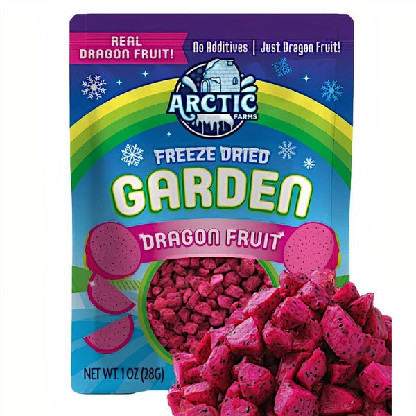 12-PACK OF Dragon Fruit Freeze Dried Organic (100% Fruit), Arctic Farms