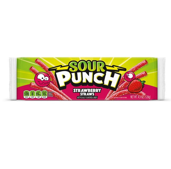 24-PACK OF CANDY SOUR PUNCH STRAWBERRY