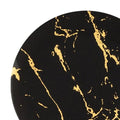 12-PACK OF Plate Salad 7.5" Black Gold Marble