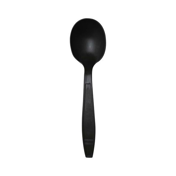 1000-PACK OF Spoon Soup Karat Earth Heavy Weight Bio-Based Soup Spoons, Black - 1000 pcs