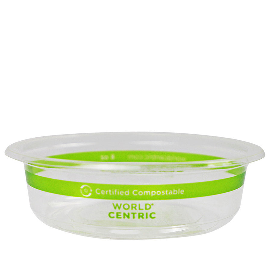 1000-PACK OF CONTAINER TOGO World Centric 8 oz Round Compostable PLA Deli Containers | 1000 count