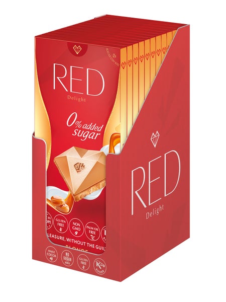 12-PACK OF Chocolate Blonde RED, Chocolette Distribution
