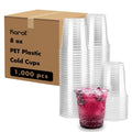 1000-PACK OF Cup Plastic Karat [1,000 Pack - 8oz] Clear Plastic Cups, PET Cups (98mm), C-KC8