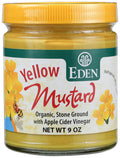 12-PACK OF Mustard Yellow Glass Jar Eden Foods 9 oz