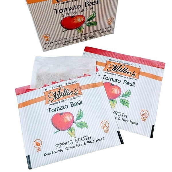 6-PACK OF BROTH VEGETABLE TOMATO BASIL SIPPING BROTH