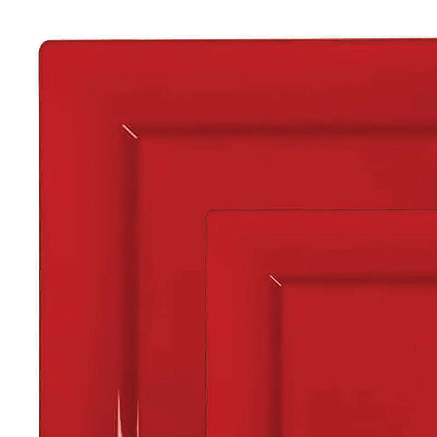 120-PACK OF Plate Setting Red Square Dinnerware