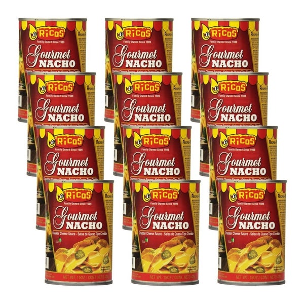 12-PACK OF Sauce Cheese Nacho Gourmet Ricos Products 15 oz