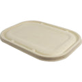 400-PACK OF CONTAINER TAKEOUT World Centric Compostable Fiber Lids for 8 x 6" Fiber Trays | 400 count