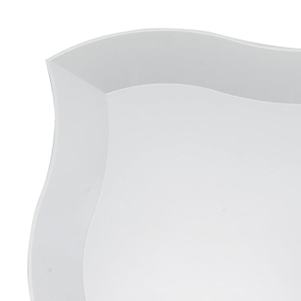 12-PACK OF Plate Plastic 10" White Wave Round