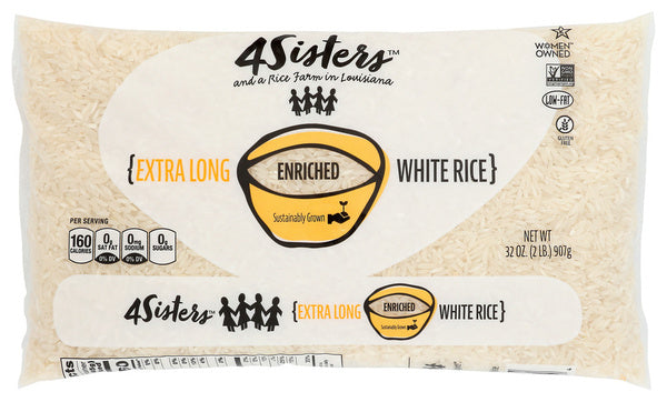 18-PACK OF Rice White Long Grain 4Sisters 2 lb