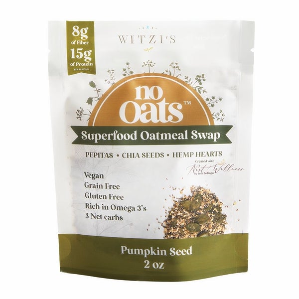 12-PACK OF Cereal Hot No Oats Pumpkin Seed, Superfood Oatmeal Swap, Witzi's Raw Granola