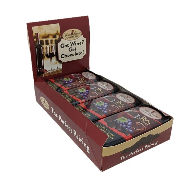 8-PACK OF Chocolate Wine Lover's 56% Pairs with Pinot Noir, San Francisco Chocolate Factory
