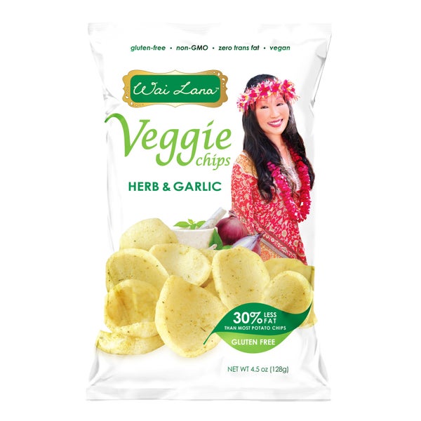 12-PACK OF Chips Veggie Herb & Garlic Wai Lana