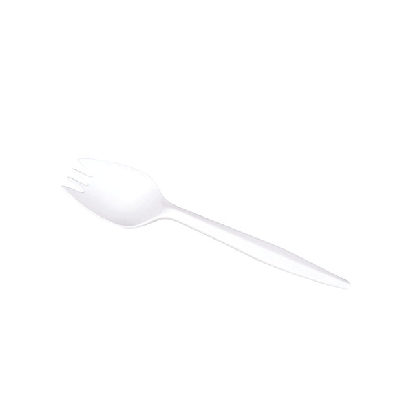 1000-PACK OF Spork Dessert Karat 1,000 ct PP Plastic Medium Weight Sporks, White