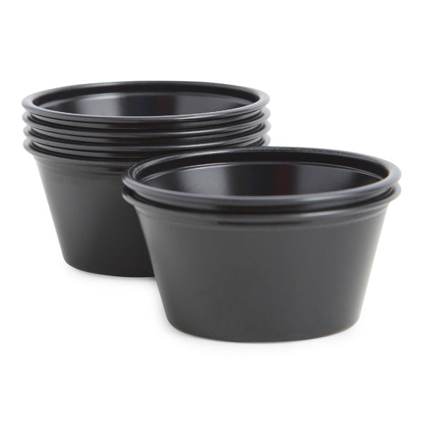 12-PACK OF CUP PLAS PORTION BLK 2 OZ