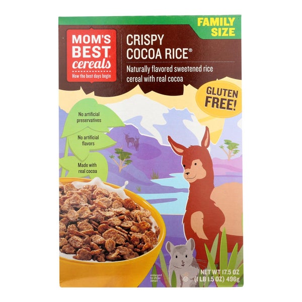 14-PACK OF Cereal Crispy Cocoa Rice Mom's Best 17.5 oz