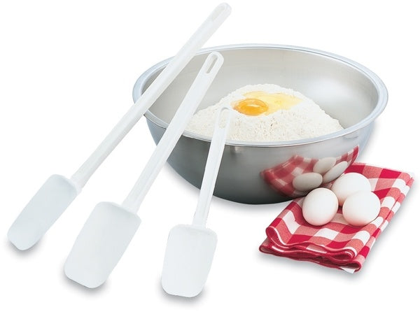 9.5IN-PACK OF SCRAPER SPATULA WHITE