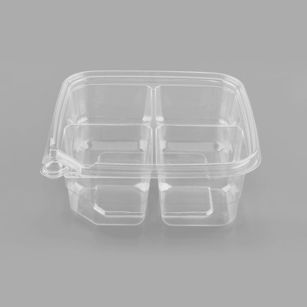 300-PACK OF [300 ct] PET Tamper Resistant Grab N' Go Container, 4-Compartment