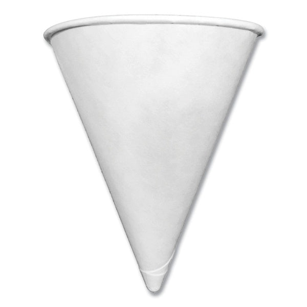 5000-PACK OF Cup Paper Coffee Pro CPCONE4 4 oz Disposable Paper Cone Cups - White (Bulk 5000 Count)