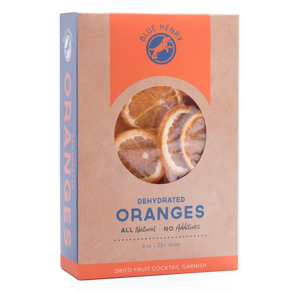 16-PACK OF Cocktail Garnish Orange Wheels Dehydrated, Blue Henry