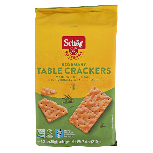 5-PACK OF Gluten Free Rosemary Table Crackers Schar, 5 - 7.4 Oz