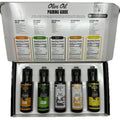 6-PACK OF Organic Oil Olive Extra Virgin Sampler - 5 Bottles (Lemon, Orange, Garlic, Early Harvest, Basil), Liokareas