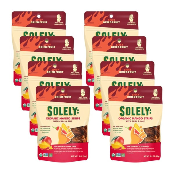 8-PACK OF Mango Dried Chili Salsa Solely 2.8 oz