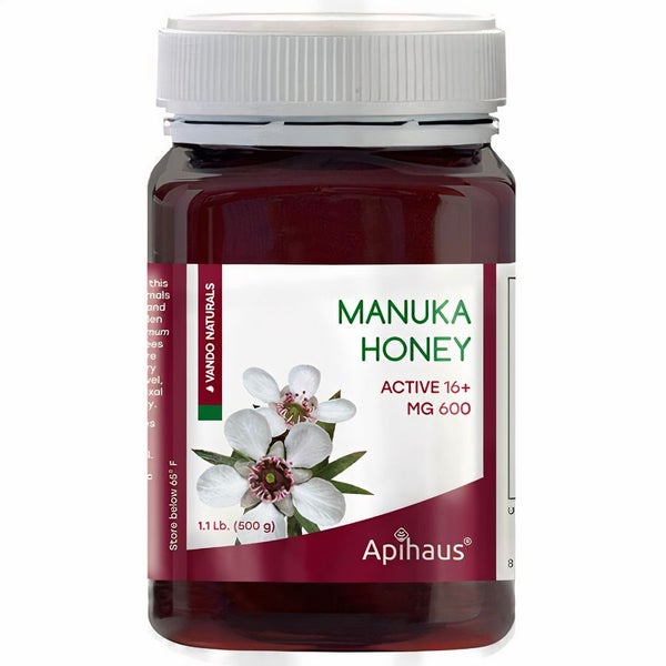 6-PACK OF Honey Manuka MGO 600 Active 16+ 1.1 LB, Vando Naturals