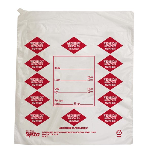 1-PACK OF BAG PLAS PRTN 6.5X7 RED WED