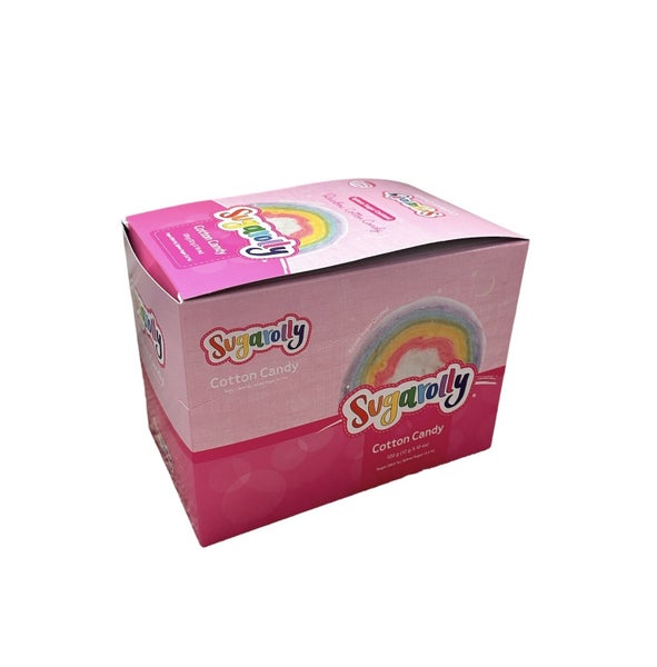60-PACK OF Sugarolly Rainbow Cotton Candy, JC Way International