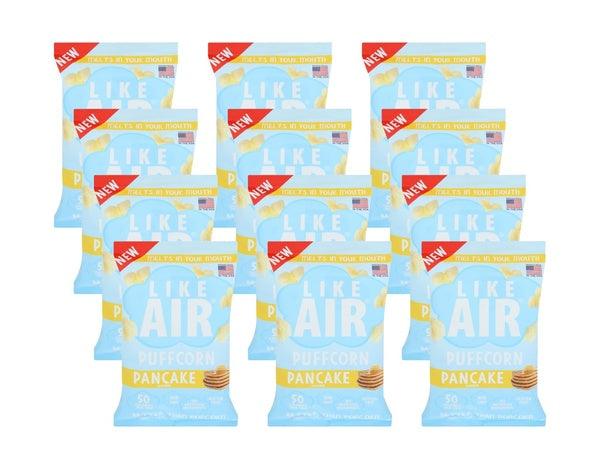 12-PACK OF Snack Puff Baked Pancake Like Air 4 oz