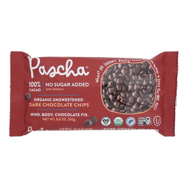 6-PACK OF Chocolate Chip Unsweetened Pascha 8.8 oz
