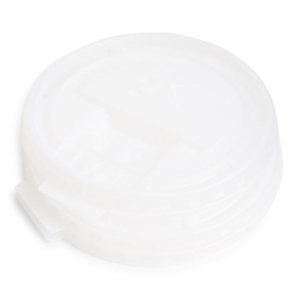 10-PACK OF LID PLAS TRANS FLAT F/12OZ