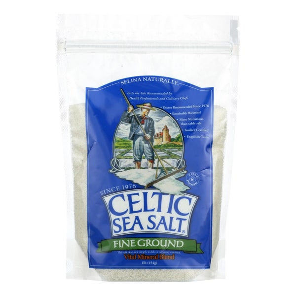 6-PACK OF Salt Granulated Fine Ground Celtic Sea Salt 1 lb