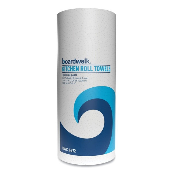 30-PACK OF Towel Roll Premium 2-Ply Kitchen Roll Towels - Boardwalk 4513, 11 in. x 9 in. - White (30 Rolls per Carton)