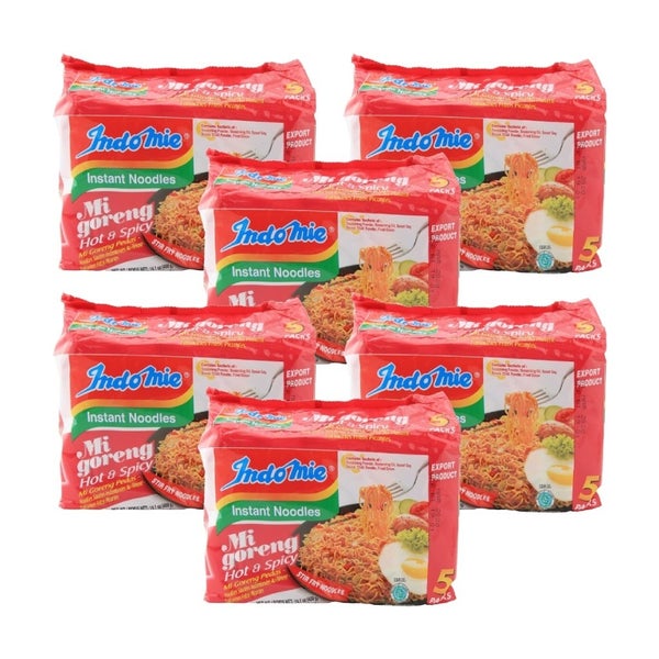 6-PACK OF Noodle Fried Instant Hot Mie Goren Indomie 14.1 oz