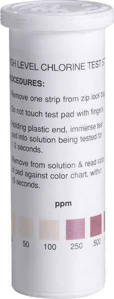 100- PACK OF SANITIZER TEST STRIPS CHLR1000