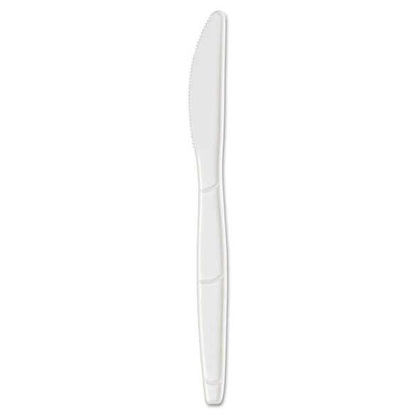 960-PACK OF Cutlery Plastic Dixie SmartStock Series-B Mediumweight Plastic Knives Refill - 6.3 Inch White Cutlery (40 Knives per Pack, 24 Packs per Carton)