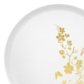 12-PACK OF Plate Dinner 10" White-Gold Plast