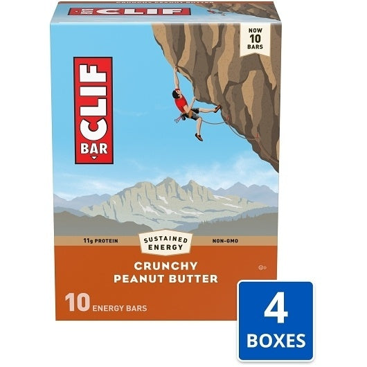 40-PACK OF Crunchy Peanut Butter Energy Bar Clif, 4 - 10 - 2.4 Oz