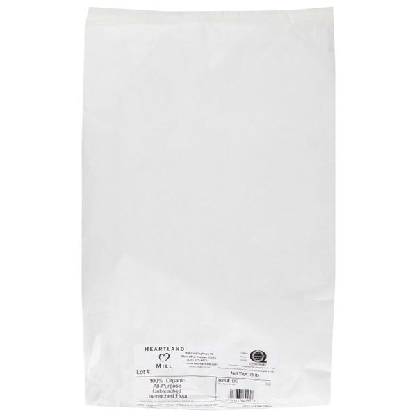 25-PACK OF FLOUR WHITE 100% ORGANIC UNBLEACHED