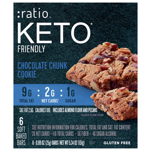 8-PACK OF BAR NUTRITIONAL CHOCOLATE CHUNK COOKIE CASE OF 8