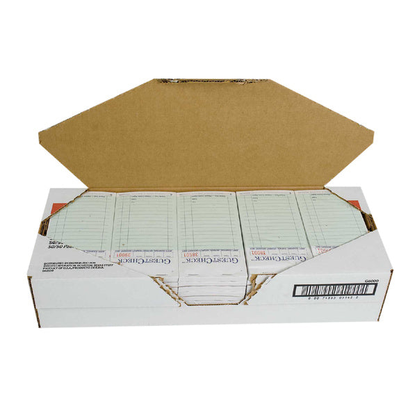 50CT-PACK OF GUEST CHECK CARBON 2PART GREEN