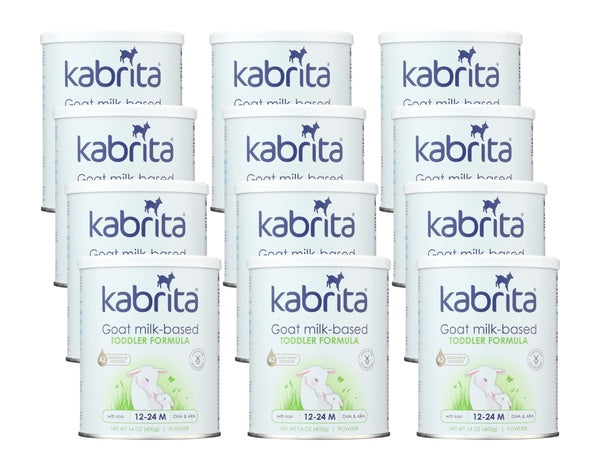 12-PACK OF Powder Formula Goat Milk Based Toddler Formula 12-24 Months Kabrita 14 oz