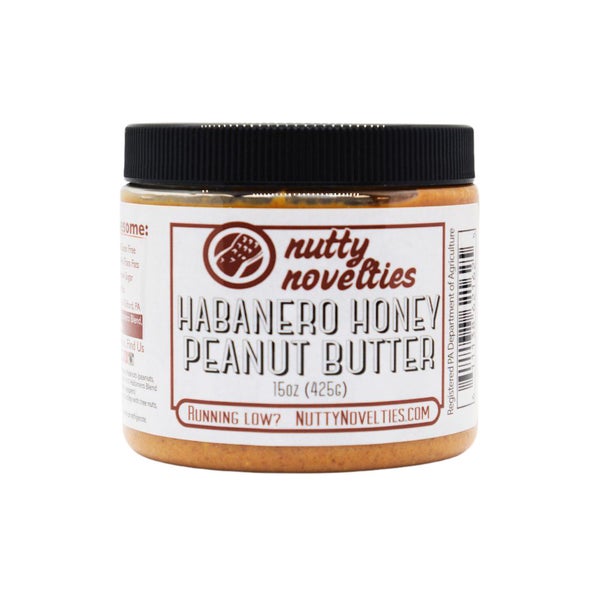 12-PACK OF Peanut Butter Habanero Honey, Nutty Novelties