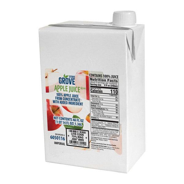 12- PACK OF JUICE APPLE 100% ASEPTIC
